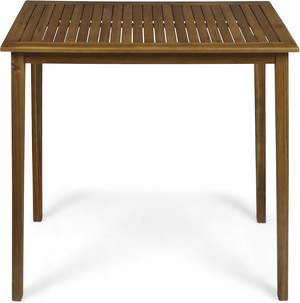 Christopher Knight Home Polaris Outdoor Minimalist Acacia Wood Rectangle Bar Table - Teak Finish