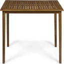 Christopher Knight Home Polaris Outdoor Minimalist Acacia Wood Rectangle Bar Table - Teak Finish