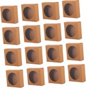 COSMEVIVI 25pcs Kraft Paper Dessert Boxes Window Cupcake Packaging for Cookies and Sweets for Gifting and Display