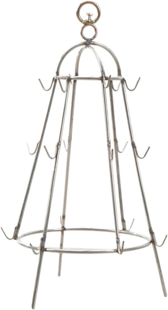 HANABASS Stainless Steel Barbecue Hanging Rack with Hanger Non-Stick Grill Shelf for Outdoor Cooking Easy to Clean and Store Durable Design for Grilling Meat and Ribs