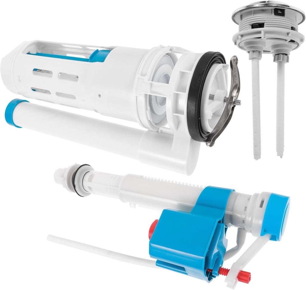 Mipcase Toilet Tank Water Valve Repair Kit with Pressing Button Sealed Overflow Prevention Drain Valve for Height Tanks Toilet Accessory for Home Bathrooms