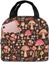 Mushrooms Print Lunch Bag Lunch Box, Insulated Lunch Bag Cooler Tote Box for Women Adult