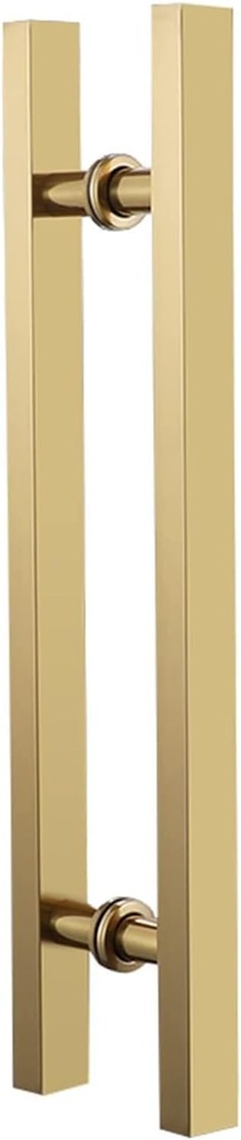 Two-Side H Spull Push Door Handle Stainless Steel Door Handle Set with All Install Fitting, Interior & Exterior Entry Barn Handle Bar/D/50Cm/19.7In-30Cm