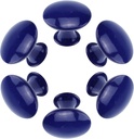 Semetall 6pcs Round Dresser Knobs 1.18 Inch Metal Cabinet Pull Handles for Kitchen Drawer Door Cupboard,Dark Blue