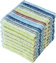 Oeleky Kitchen Dishcloths for Washing Dishes, Ultra Absorbent Dish Rags, Cotton Cleaning Cloths Pack of 8, 12x12 Inches (mix-1, 12x12 inch)