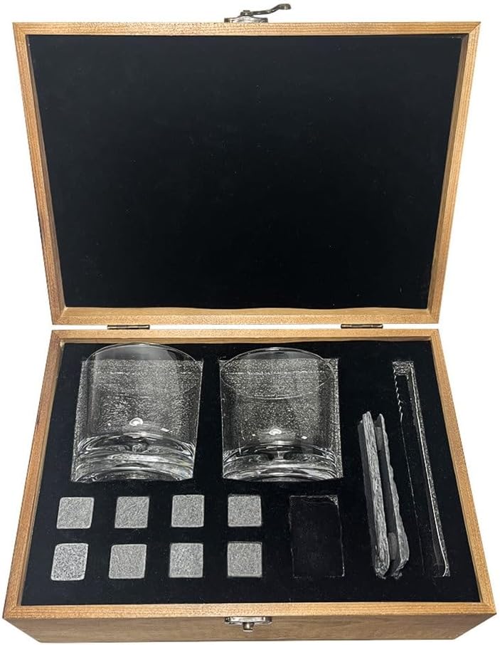 YWMLFZ Whiskey Glass Whiskey Stone Set With Granite Ice Tart Set