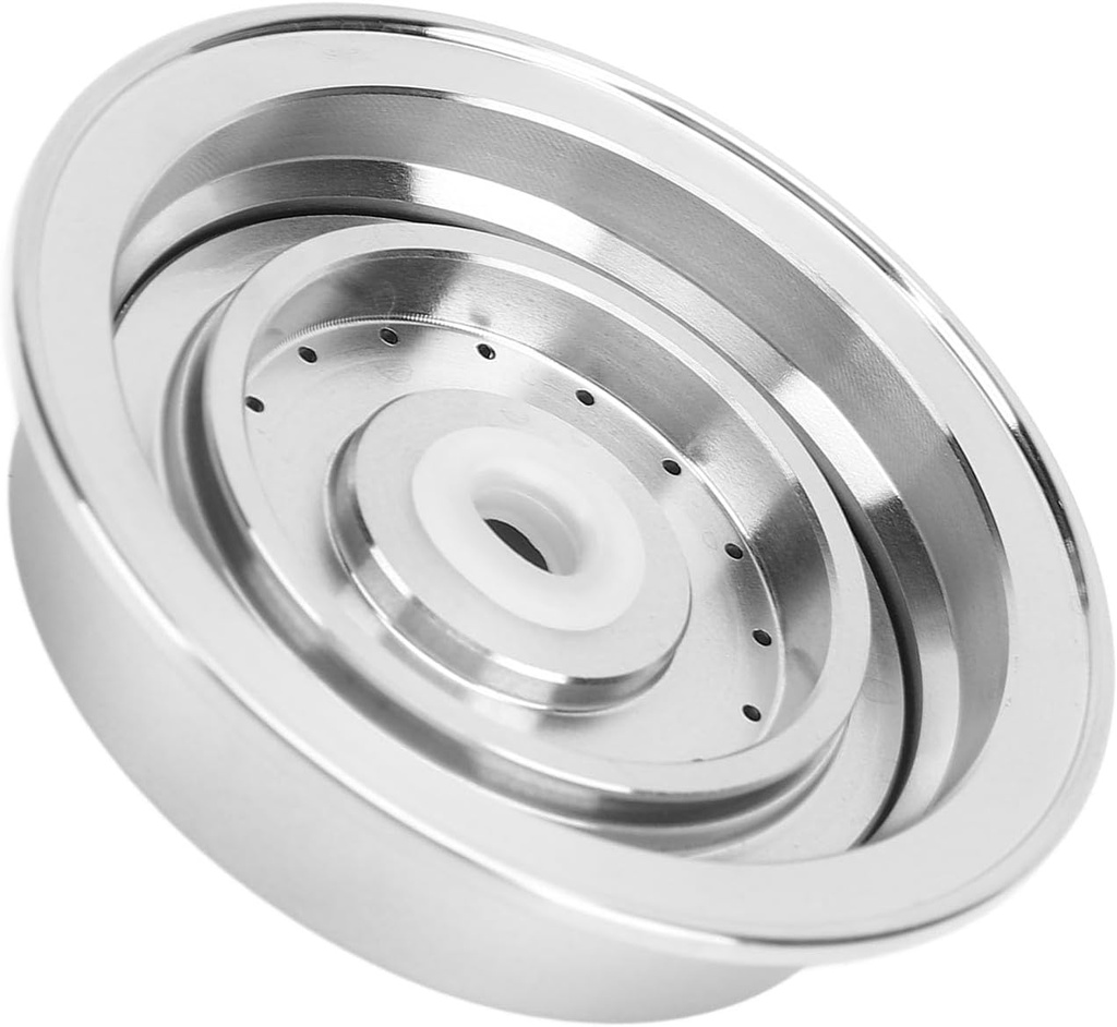 Ymiko Stainless Steel Coffee Pod, Filter Basket with Brush Stainless Steel Basket for Coffee Machine