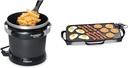 Presto 05420 FryDaddy Electric Deep Fryer,Black & 07061 22-inch Electric Griddle With Removable Handles, Black, 22-inch