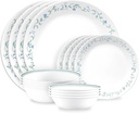 Corelle Country Cottage 16-Piece Mugless Dinnerware Set, Service for 4