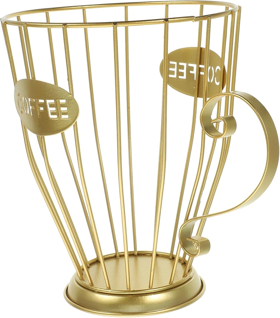 BESTOYARD Coffee Capsule Holder Basket Iron Frame Coffee Capsule Storage Organizer for Kitchen and Room Decor