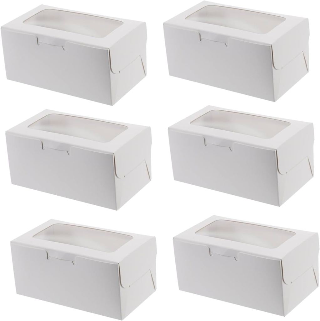 MAGICLULU 15Pcs Cupcake Holders Cake Wrapping Boxes with Window Baking Container for Home Bakery and Special Events for Storing and Displaying Desserts