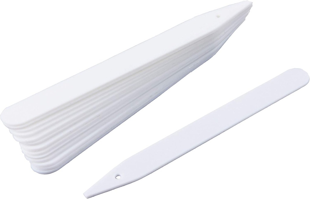 Delatanus 6 Inch Plant Markers, White - 100pcs