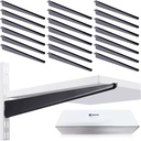 CroBlissful 20 Pcs Adjustable Shelf Brackets for Double Track System Closet Organization Heavy Duty Wire Shelf Brackets(Black,14.5 Inch)