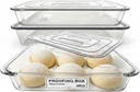 ADECTA Dough Proofing Box 2 Pack – Stackable Pizza Dough Container with Lid, Large Proofing Container for Pizza & Bread, Pizza Dough Tray for Bread Making & Sourdough, BPA-Free