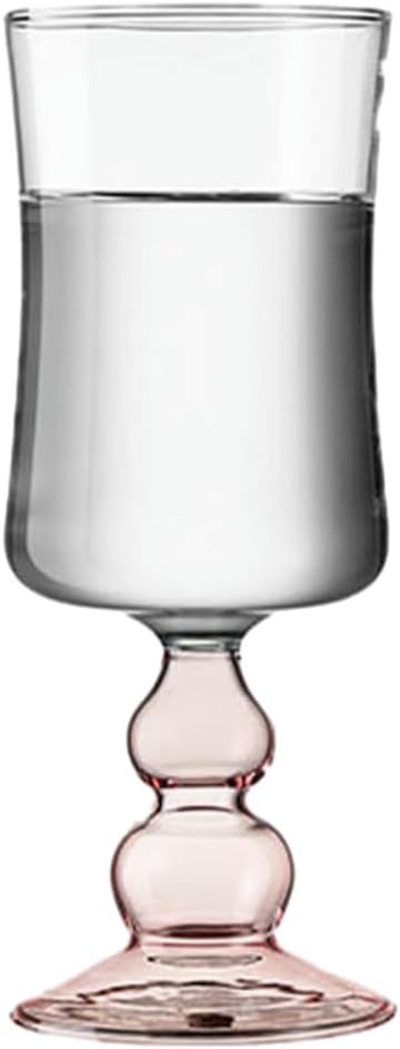 Vintage French glass goblet, iced coffee, heat-resistant milk juice cup - light powder