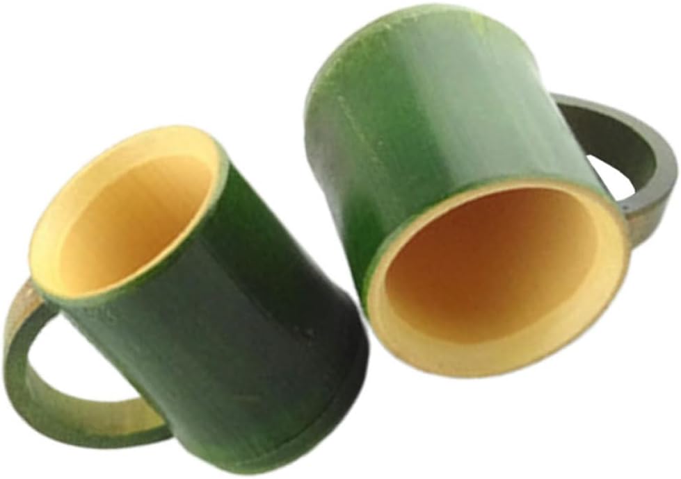 Alipis 2pcs Bamboo Tea Cup Reusable Latte Cups Infuser for Tea Coffee Beer Sake Wine Eco-friendly Drinking for Home