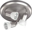 Canarm James 3-Light Ceiling or Wall Fixture, Silver Finish with Alabaster Glass, Modern Rustic Flush Mount Lighting for Bedroom, Hallway or Entryway