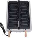 Gbonklong 2200W 8pcs Commercial Stainless Steel Stick Waffle Maker Machine, 110V Nonstick Electric Waffle Maker with Teflon Coating Makes, 50~300℃ Temp 0~5 mins Waffle Baker Machine