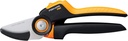 Fiskars Anvil Gardening Shears, X-Series PowerGear, P941, with Rolling Handle, for Dry Twigs and Branches, Non-Stick Coated, Stainless Steel Blades, Length: 22,2 cm, Black/Orange, 1057174