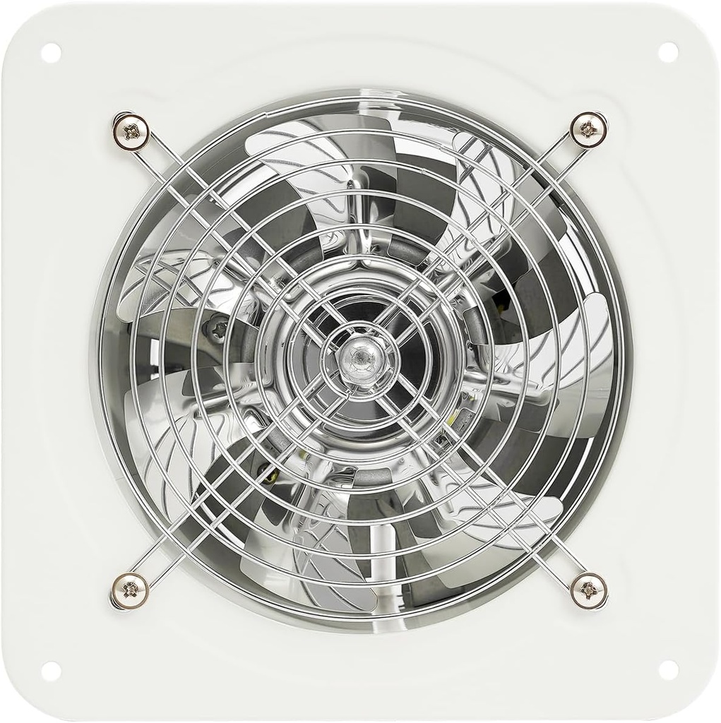 LTIGOAW 6/7 Inch Wall-mounted Exhaust Fan, 50W Small Ventilation Fan with Switch, Window Ventilation Exhaust Fan, for Kitchens and Bathrooms (White, 6 Inch)
