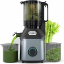 USHALO Cold Press Juicer, Juice Extractor Machine with 5.5" Extra Large Feed Chute, 300W Slow Masticating Juicer for Whole Vegetables and Fruits, 1.8L Auto-Feed Time-Saver, Easy to Clean