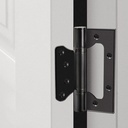 6 Pack Non-Mortise Door Hinges, 4 x 3 inch Stainless Steel Door Hinge, Easy to Install with Mounting Screws,Black