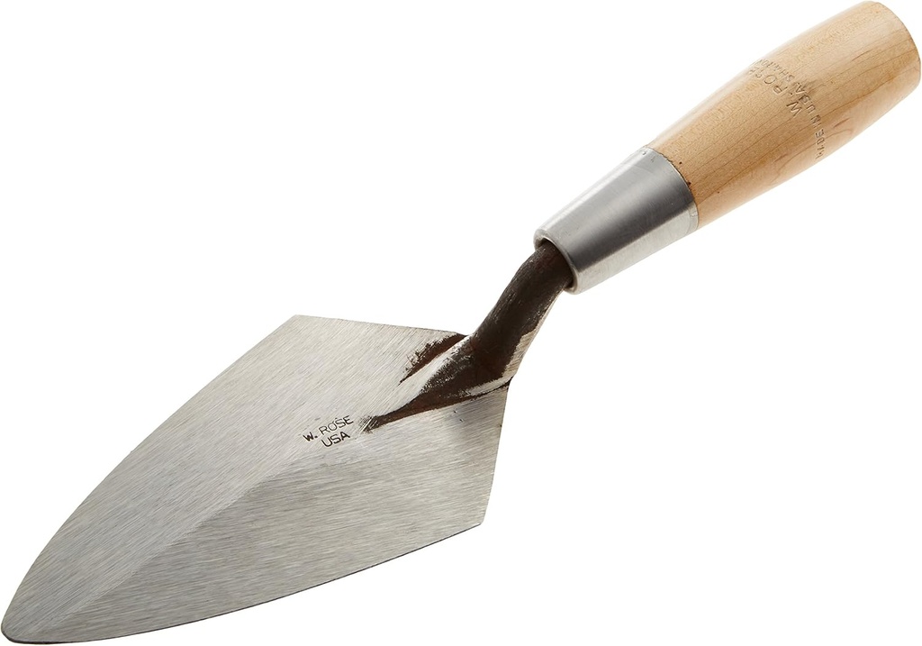 Kraft Tool RO50W W. Rose Brick Weight Large Tang Pointing Specialty Trowel with Wood Handle, 7-Inch