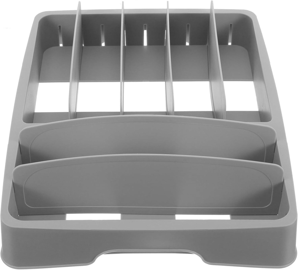 Cabilock Cutlery Organizer for Multi-grid Storage Container Reusable Scratch-resistant Utensil Holder Creative Compartment Design for Kitchen Organization