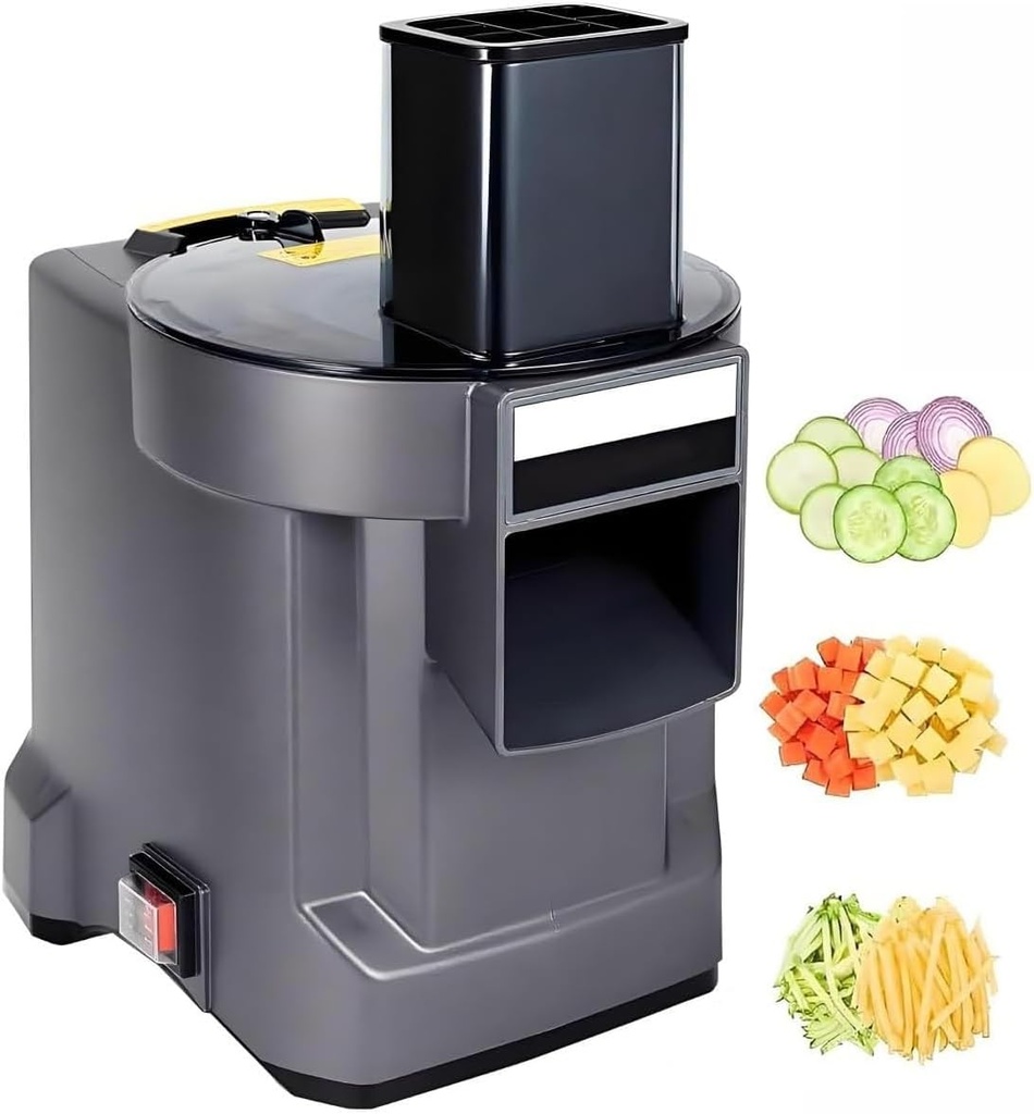 Electric Three-blade Vegetable Chopper, Multi-function Food Processor, Fully Automatic Slicer, Fruit and Vegetable Cutting, Suitable for Commercial and Home Use