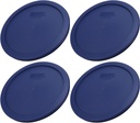 Pyrex 7402-PC 6/7-Cup Blue Replacement Lid for 7402 Sculpted Mixing Bowl & 7203 Bowl (4-Pack) - Made in the USA