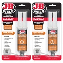 J-B Weld 6 Minute Set Epoxy KwikWeld, High Strength, Waterproof, 2 Pack, Dark Grey, 50176-2