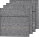 20Pcs Carpet Square Tiles 20'' x 20'' Commercial Heavy Duty Carpet Squares Cuttable Carpet Floor Tile Washable for Home Office Hotel, Light Gray Stripe