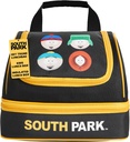 Get Trend South Park Lunch Box Insulated with Two Compartments for Adults Travel Picnic Beach Snacks Cooler Sack (Black South Park)
