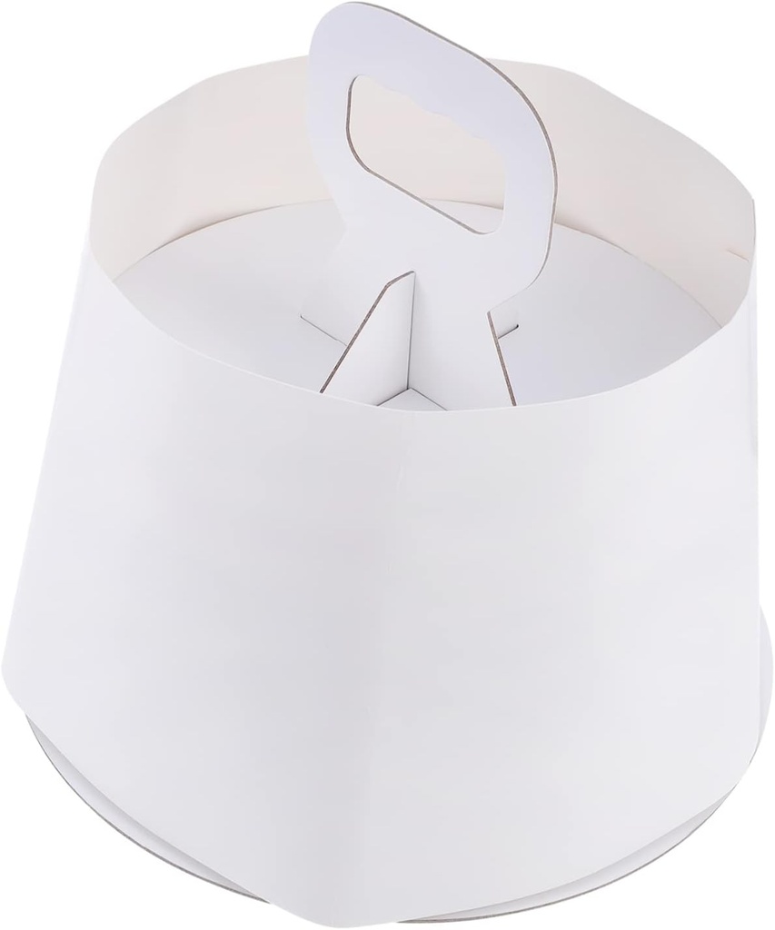 PLAFOPE Double Layer Cake Carrier Portable Dessert Packaging Box Organizer with Strong Handle for Cakes Cupcakes Pastries Bakeries Tea Rooms and Home Use