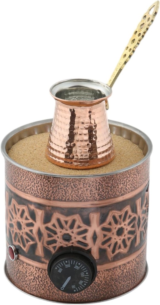 Tulip Home - Traditional Authentic Turkish Trend Design Copper Electric Hot Sand Small Coffee Maker Heater Machine 110V - 220V