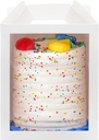 GRETEL BAKING 6-pack 10x10x12 inch Cake Boxes with Clear Window and Handle. Perfect as Tall Cake Carrier, Cake Transport Container, Tall Cake Boxes for Tier Cakes, Wedding Cakes, Large Cakes