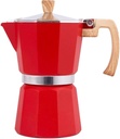 Seabella Kitchen Stovetop Espresso Maker - Moka Pot - Percolator Coffee Maker - Classic Cuban & Italian Espresso - Portable Coffee Maker for Camping & Travel - (Red)