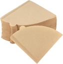 100Pcs Coffee Filters,Disposable Natural Paper Filters 2-4 Cups,Size V60-02 Cone Coffee Filters,Unbleached Filter,Compatible with Conical Shaped Pour Over Coffee Dripper and Drip Coffee Maker