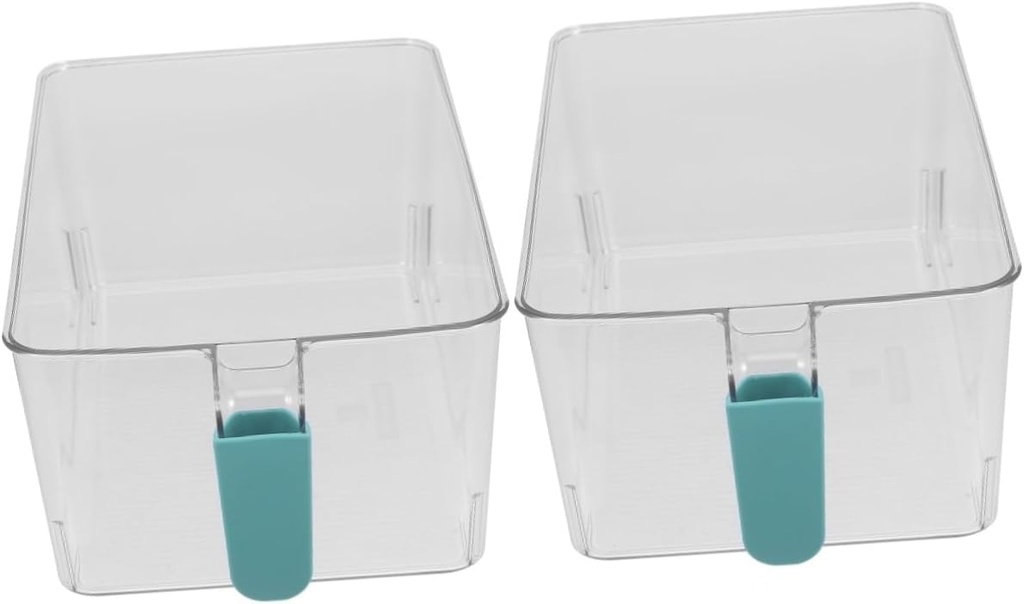 FUNOMOCYA 2pcs Fruit Vegetable Fresh Storage Container Refrigerator Bin for Food Organization Capacity Kitchen Supply Lightweight Pet Material Space-saving Design