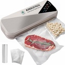 Food Vacuum Sealer Machine - 95kPa Multi-functional Compact Vacuum Sealer with External Vac Function, Dry/Moist Modes with Free 10 Bags and 1 Bag Rolls Vaccuum for Food Storage Home Kitchen (White)