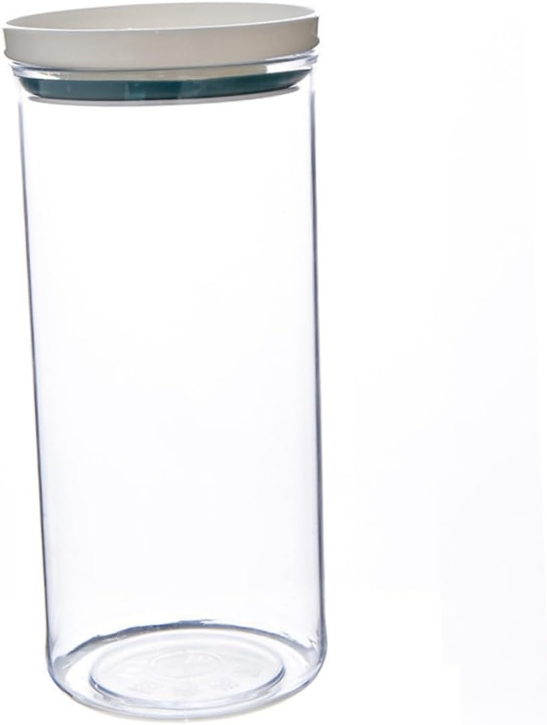 BRIGHTFUFU 4pcs Stackable Sealed Grain Storage Containers Plastic Food Storage Canisters for Cereal Kitchen Organization and Meal Prep