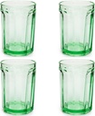 Serax Drinking Glasses Set of 4 | Fish & Fish glassware by Paola Navone | 13.5 FL oz Clear Green Water Glass Cups without Lids | Home Essentials, Kitchen Set | Suitable for Beer, Juice, Coffee