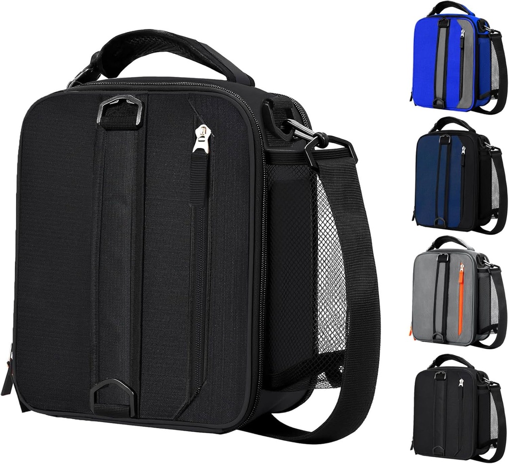 LUCKY CHERRY Expandable(18cans) Lunch Box Insulated Lunch bag for Men Kids Boys Teens Adult Portable Stylish Small Lunchbox With Shoulder Strap for Working Office school Picnic