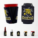 ZipSip NONMAGNET - Adjustable All-In-One Coozie with Zippers for Cans, Bottles, Slim Cans, Pint Glasses, Party Cups – Can Cooler - Insolated Neoprene Sleeve - Wichita State Shockers Black, Medium