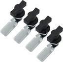 Kyuionty 4Pcs Thumb Operated Offset Cam Locks, Cross Handle Swing Knob Turn Latch Thumb Cam Lock for Machine Cabinet, RV Compartment Door