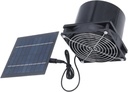TOPINCN 5W Solar Powered Duct Fan, Solar Vent Fan Exhaust Fan, Household Ventilation Fans for Greenhouse
