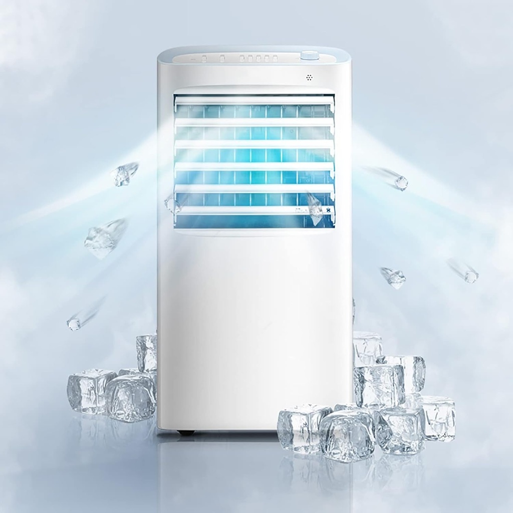 3-in-1 Evaporative Air Cooler, Quiet Evaporative Cooler, Portable Air Conditioners with 120° Oscillating, 10L Water Tank, 2 Ice Packs, 4 Speeds, 2H Timer, for Bedroom Indoor Use Home Office Dorms