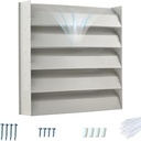 Window Ac Deflector, Rectangular Ac Air Deflector, Weather-resistant Outdoor Ac Unit Cover for Home, Office, Galvanized Steel Anti-Direct Blowing Baffle(65x65cm/26x26in)
