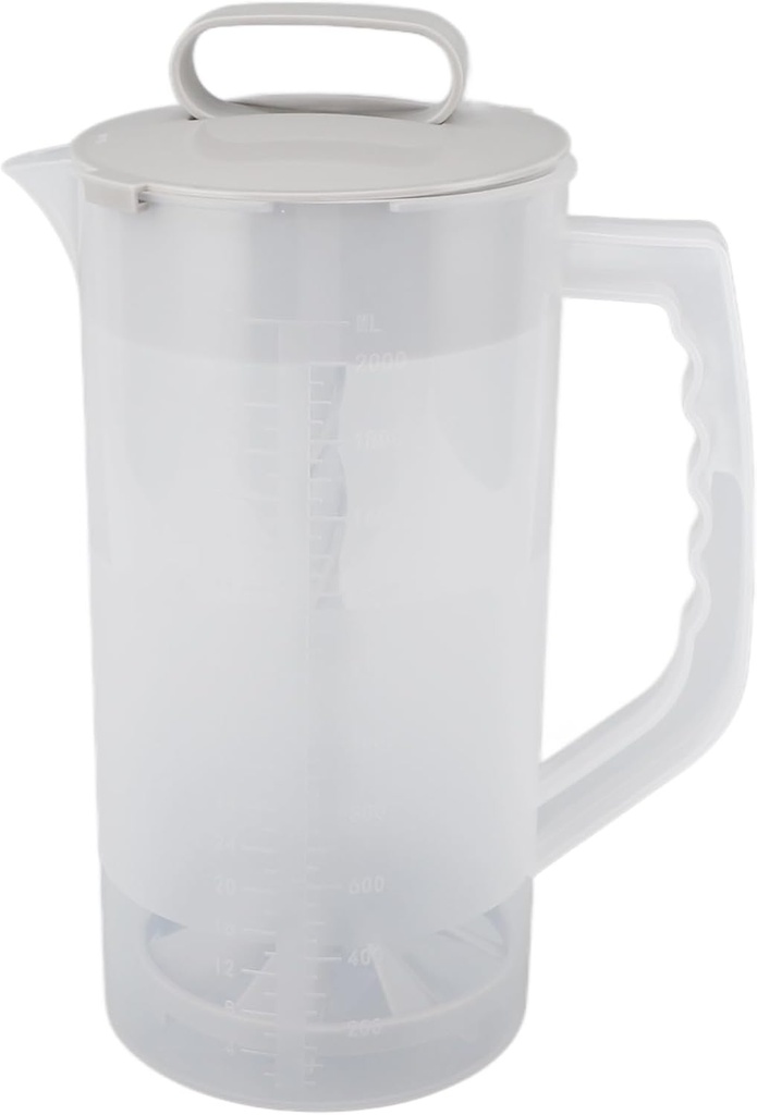 Pilipane Manual Juice Extractor Blender Clear Scale Tight Lid Manual Fruit Juicer Blender for Home Use 2000ML Capacity Easy to Clean Multi Purpose Usage for Large Families PP Material