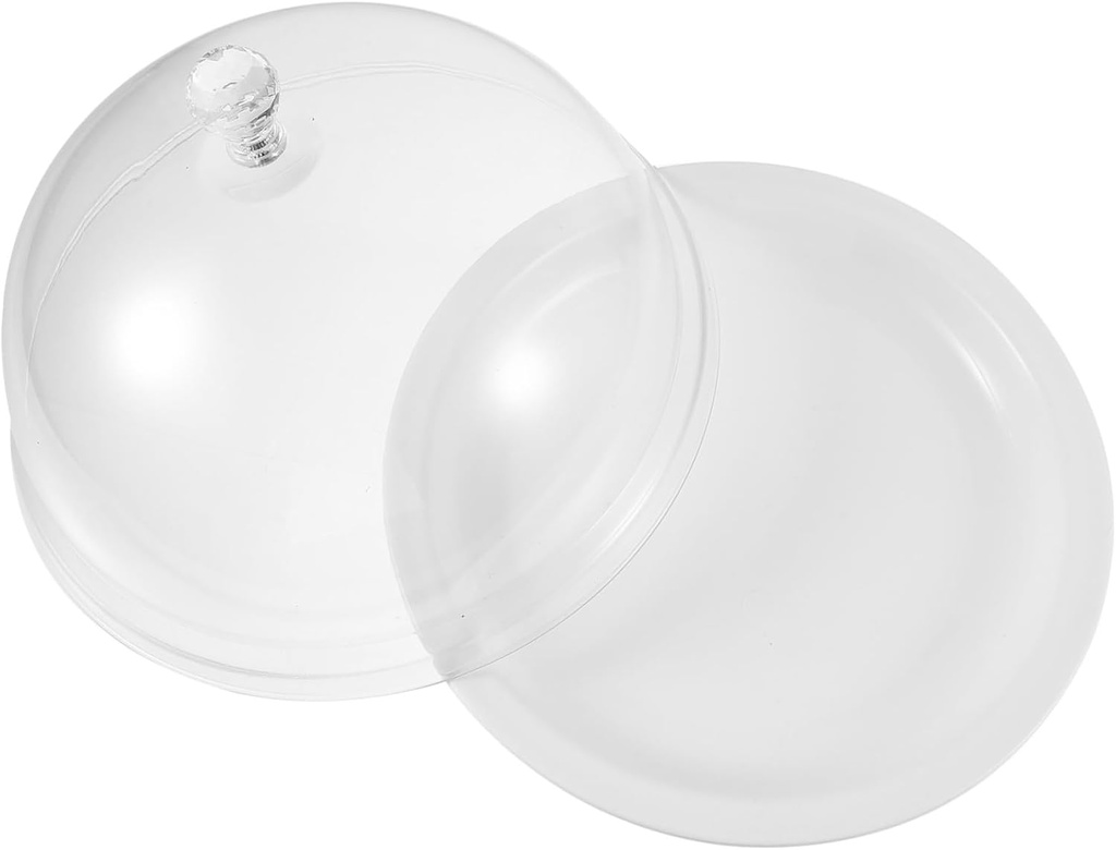 MOLUCKFU Cake Serving Tray with Clear Dome Cover Fruit and Dessert Display Plate for Weddings Parties and Special Occasions Elegant Food Serving